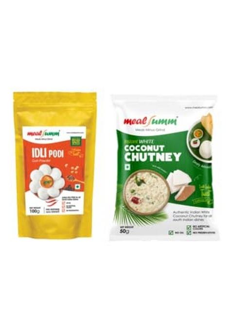 Mealsumm Idli Dosa Chutney Combo Pack Of Coconut Podi Milagai 2 Each 300 Gm