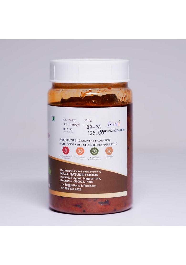 Maja Nature Foods Raw Tamarind Tomato Pickle Combo Pack | Tangy And Spicy Indian Flavors No Artificial Preservatives Perfect For Enhancing Meals Snacks 250 Grams Each