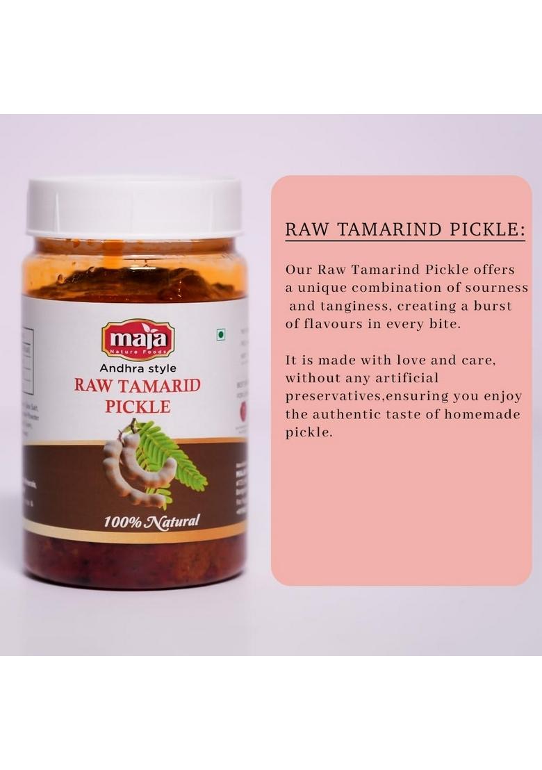 Maja Nature Foods Raw Tamarind Tomato Pickle Combo Pack | Tangy And Spicy Indian Flavors No Artificial Preservatives Perfect For Enhancing Meals Snacks 250 Grams Each