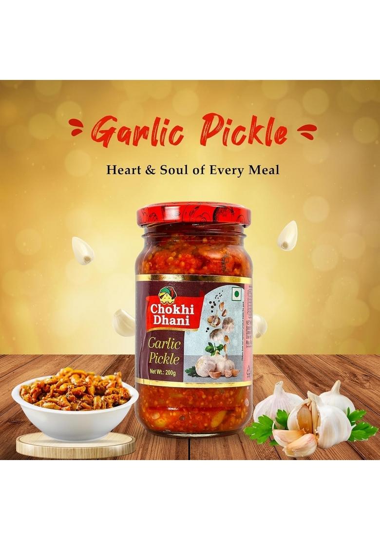 Chokhi Dhani Green Chilli Pickle 500G And Garlic 200G