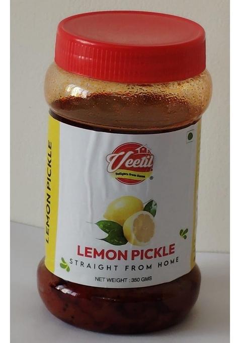Veetil Veeti Homemade Lemon Pickle Traditional Indian Condiment 350G