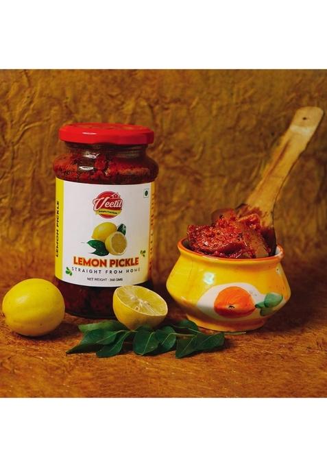 Veetil Veeti Homemade Lemon Pickle Traditional Indian Condiment 350G
