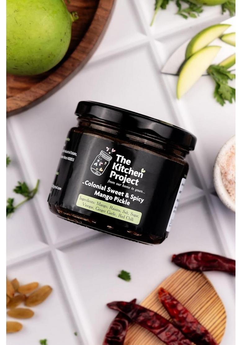 The Kitchen Project Colonial Pickles' Sweet Spicy Mango Pickle 300G Jar Artisanal Vegan
