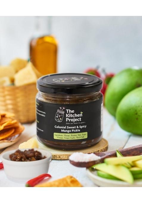 The Kitchen Project Colonial Pickles' Sweet Spicy Mango Pickle 300G Jar Artisanal Vegan