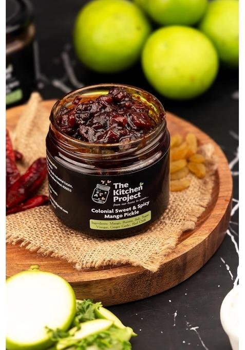 The Kitchen Project Colonial Pickles' Sweet Spicy Mango Pickle 300G Jar Artisanal Vegan
