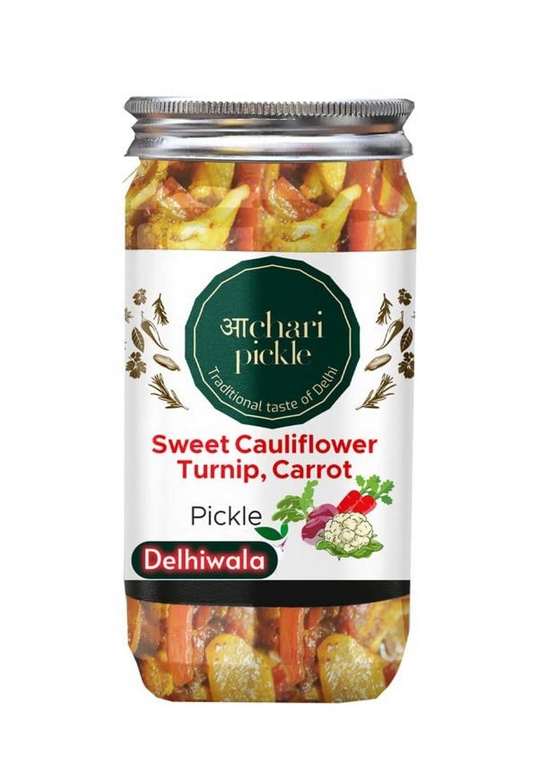 Achari Pickles Delhiwala Gobhi Gajar Shalgam Pickle 400Grams Sweet Sour And Juicy Khatta Meetha Achar Mother’S Recipe | Organic North Indian Traditional Home Made Achaar