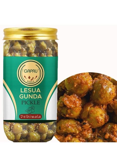 Gapru Pickle Delhiwala Home Made Lasode Lesua Gunda Achar 400Gm Rajasthani Lasoda Fruit Ka Achaar | Organic North Indian Traditional