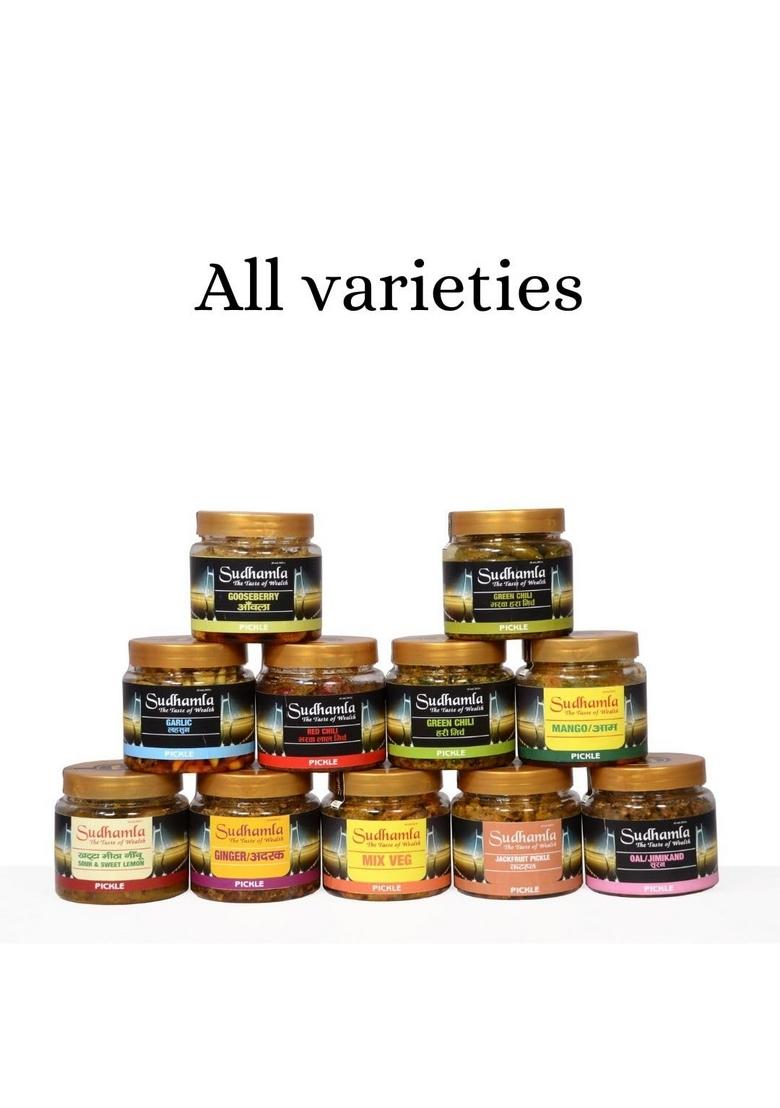 Sudhamla Homemade Fresh Jackfruit Pickle In Mustard Oil 200G Kathal Ka Achar Tasty Ready To Eat Food Pickles Glass Jar No Preservatives 100 Natural 200 Grams For Home Use