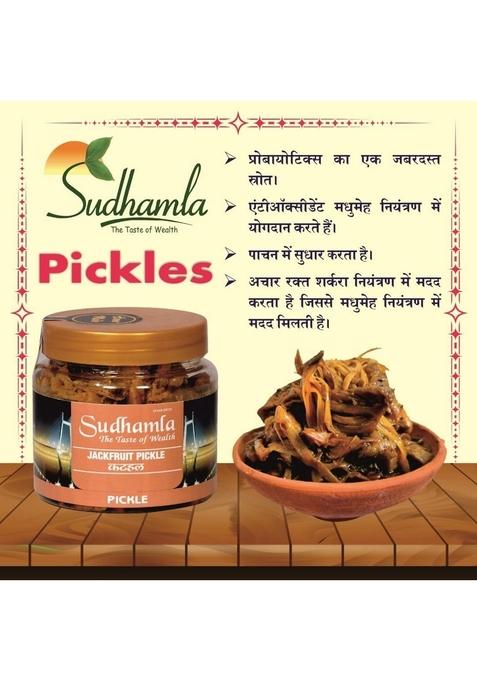 Sudhamla Homemade Fresh Jackfruit Pickle In Mustard Oil 200G Kathal Ka Achar Tasty Ready To Eat Food Pickles Glass Jar No Preservatives 100 Natural 200 Grams For Home Use