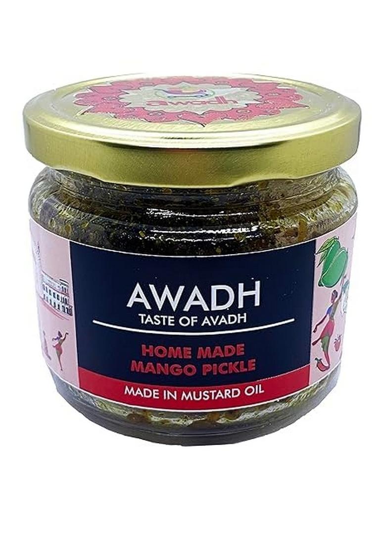 Awadh Mango Pickle 250G |U P Style Aam Ka Sukha Bharua Achar | Lowoil Low Salt Tangy Spicy Sour And Salty Dark Brown Long Sized Pieces |Homemade