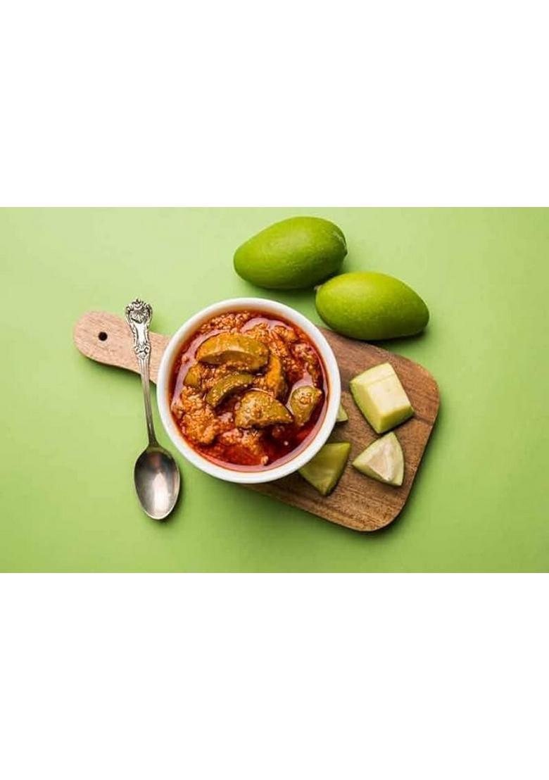 Awadh Mango Pickle 250G |U P Style Aam Ka Sukha Bharua Achar | Lowoil Low Salt Tangy Spicy Sour And Salty Dark Brown Long Sized Pieces |Homemade