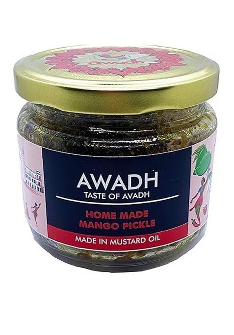 Awadh Mango Pickle 250G |U P Style Aam Ka Sukha Bharua Achar | Lowoil Low Salt Tangy Spicy Sour And Salty Dark Brown Long Sized Pieces |Homemade