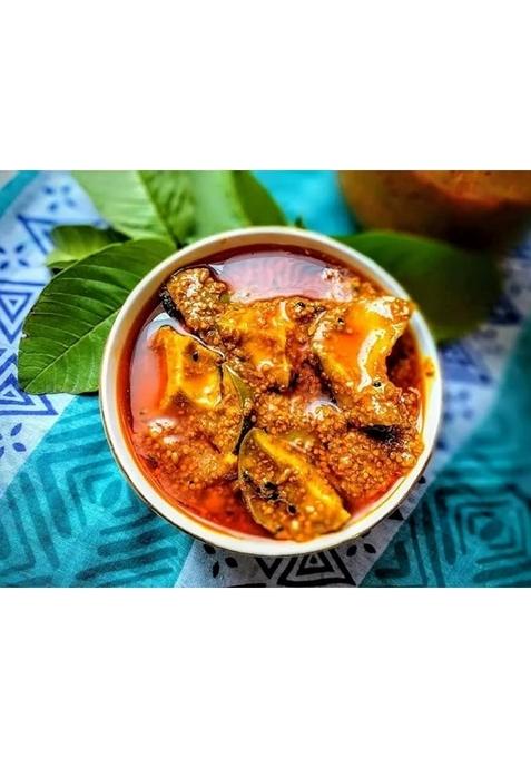 Awadh Mango Pickle 250G |U P Style Aam Ka Sukha Bharua Achar | Lowoil Low Salt Tangy Spicy Sour And Salty Dark Brown Long Sized Pieces |Homemade