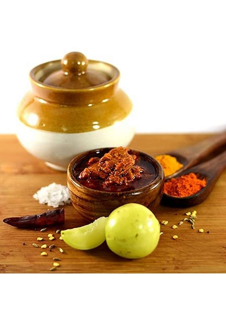 Pothigai Natural Amla Pickle 250G Pure Home Made No Preservatives Chemical Added 100 Pack Of 1 - Indya