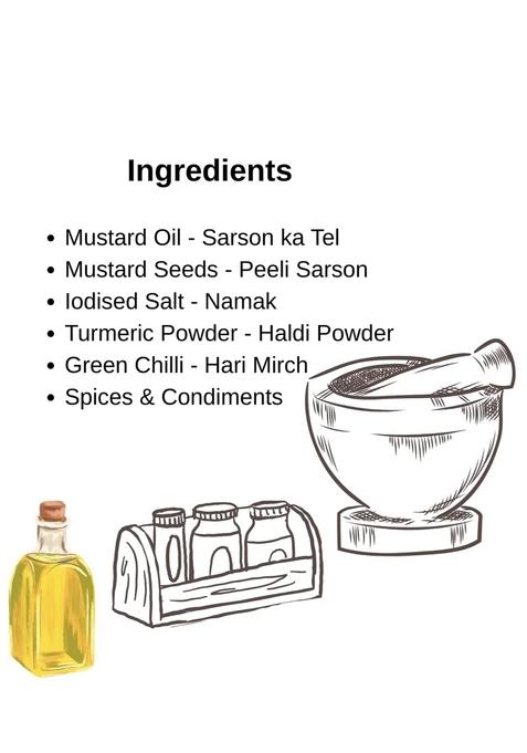 Gharse Store Try To Karo Hari Mirch Ka Bharwa Achaar | Stuffed Green Chilli Pickle Spicy Mustard Oil 350Gm