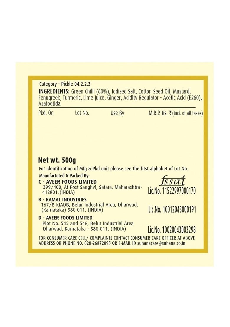 Pravin Pickles Combo Of 3 Jar Green Chilli Pickle 500G Mix Lime