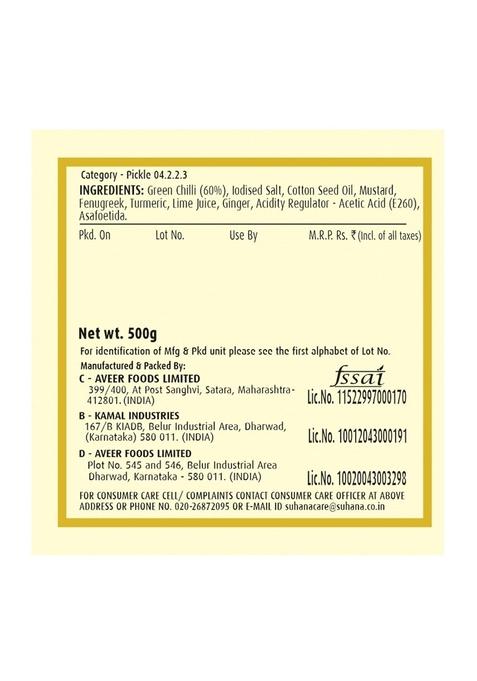 Pravin Pickles Combo Of 3 Jar Green Chilli Pickle 500G Mix Lime