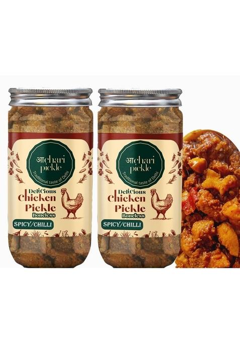 Achari Pickle Spicy Chilli Chicken Boneless Combo 400 Gm Non Veg