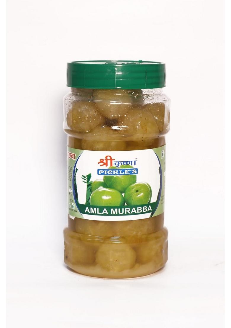 Shri Krishna Pickles Amla Murabba Homemade Natural Traditional Indian Taste No Preservatives Plastic Jar 1Kg