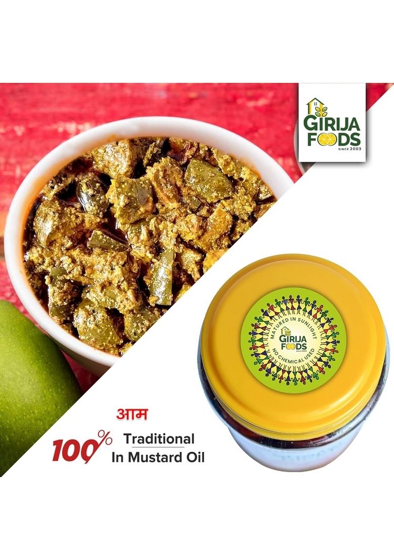 Ghar Ka Pickles Traditional Homemade Mango Pickle Aam Achar 450G Natural No Chemical Preservatives Added