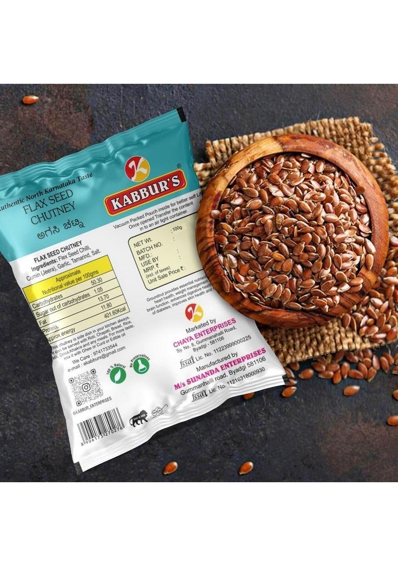 Kabburs Flax Seed Chutney Powder 100 Gram