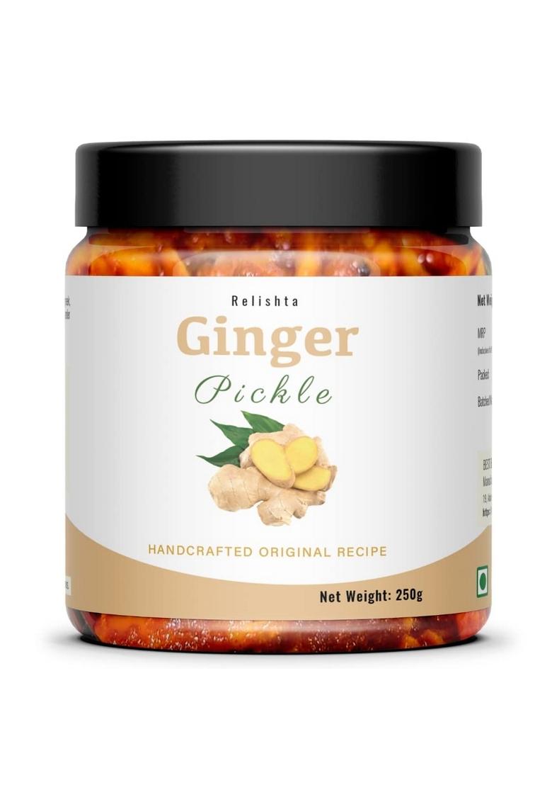 Relishta Ginger Pickle 250G By Handcrafted Original Recipe Traditional Taste