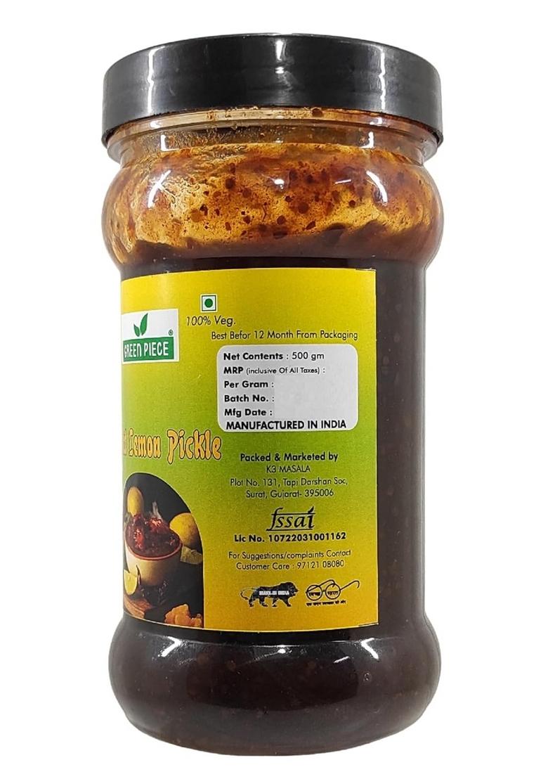 K3 Masala Green Piece Sweet Lemon Pickle 500Gm