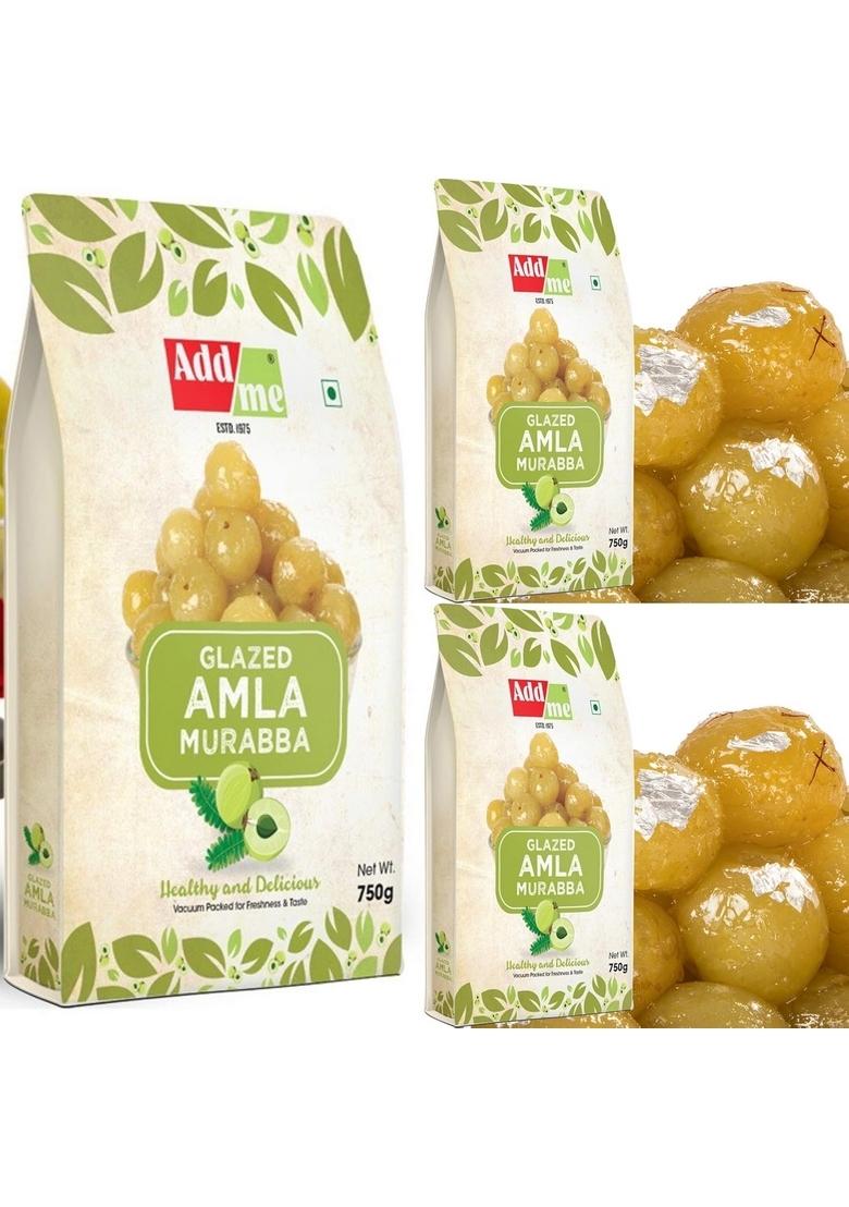 Add Me Kesar Amla Murabba Large 750Gm X 3 Vacuum Packed Without Syrup | Awla Murraba Candy Organic Immunity Boosters