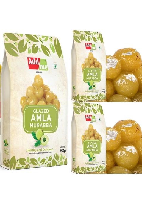 Add Me Kesar Amla Murabba Large 750Gm X 3 Vacuum Packed Without Syrup | Awla Murraba Candy Organic Immunity Boosters