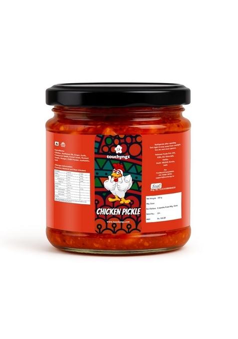 Touchyngz Chicken Pickle | Spicy Indian Style Made With Real Natural Ingredients Zero Preservatives Handcrafted