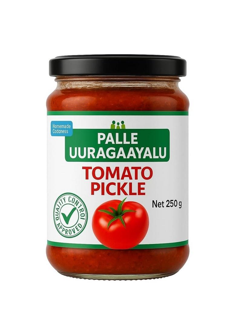 Palle Uuragaayalu Andhra Authentic Tomato Pickle | Handmade Pickles Best For Rice Roti Snacks Natural Healthy Home Restaurant 250G