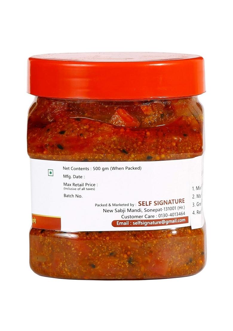 Self Signature Homemade Carrot Pickles Tasty Gajar Achaar 500 Gm