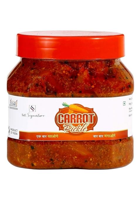Self Signature Homemade Carrot Pickles Tasty Gajar Achaar 500 Gm