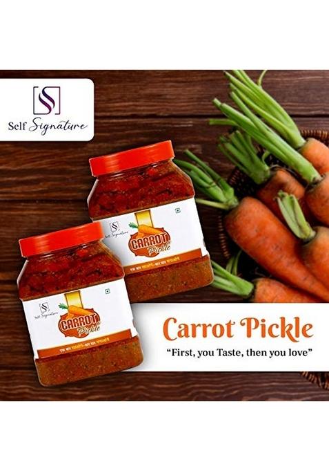 Self Signature Homemade Carrot Pickles Tasty Gajar Achaar 500 Gm