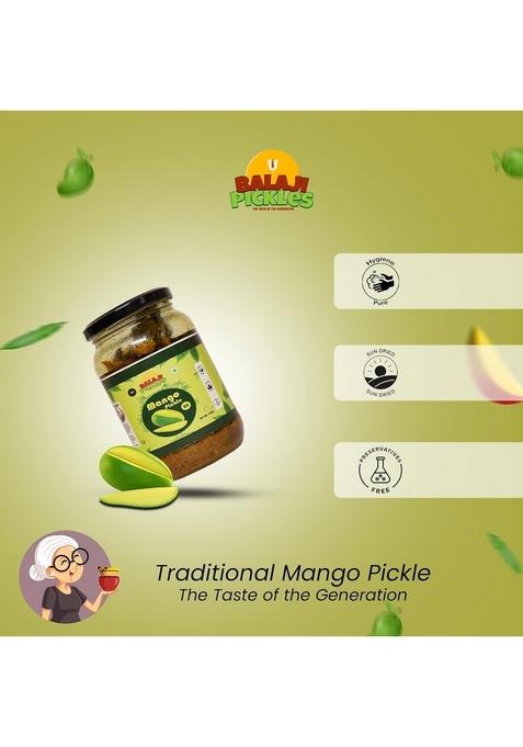 Balaji Pickles Mango Pickle Tangy Indian Condiment Tasty And Traditional Achar 500G