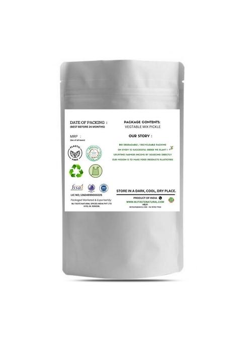 Mj Taste Natural Veg Mixed Vegtables Pack Pickles 250G | Blend Of Fresh Vegetables Ideal For Rice Roti Quick Meals