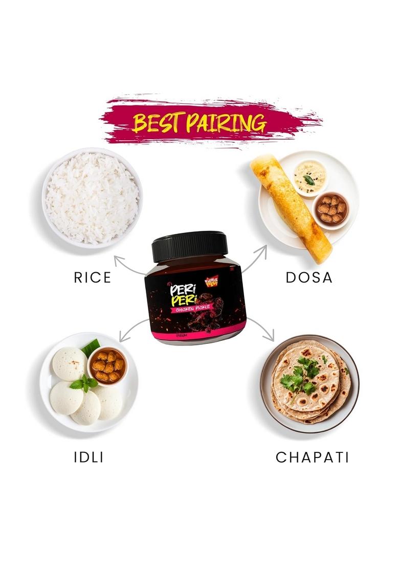 Pickle Fresh Spicy Peri Chicken – Buy 500G And Get Free | No Preservatives Added Pack Of 4 250G Each
