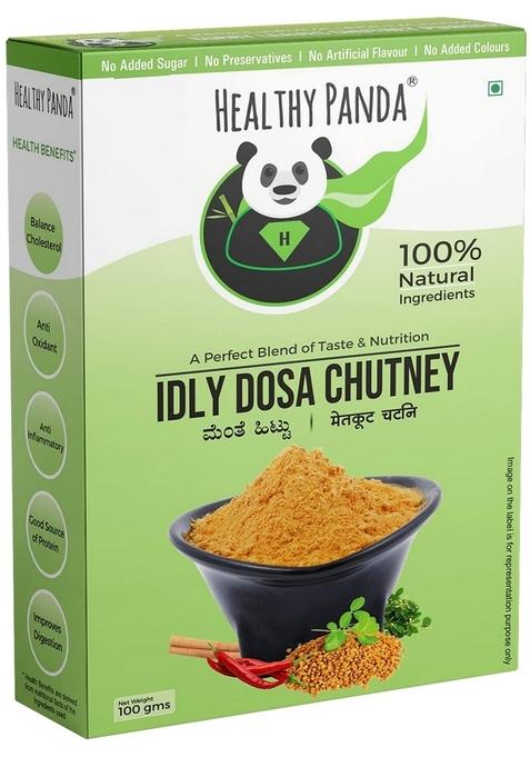 Healthy Panda Desi Chutney Powder Combo 300G 100X3 Idly Dosa Podi Amla Moringa 100 Fresh Natural