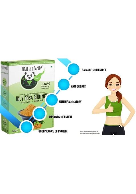 Healthy Panda Desi Chutney Powder Combo 300G 100X3 Idly Dosa Podi Amla Moringa 100 Fresh Natural