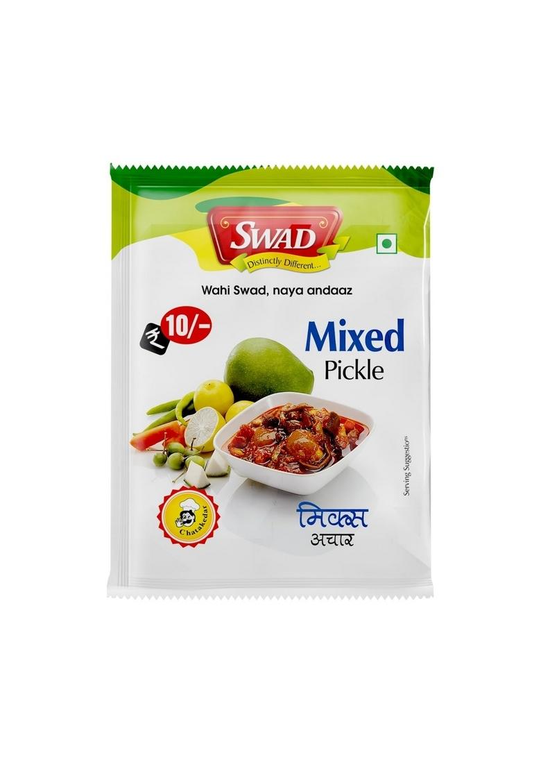 Swad Delicious And Tangy Mango Lemon Green Chillies Carrot Kerda Mixed Pickle Achar 50 Gm Pack Of