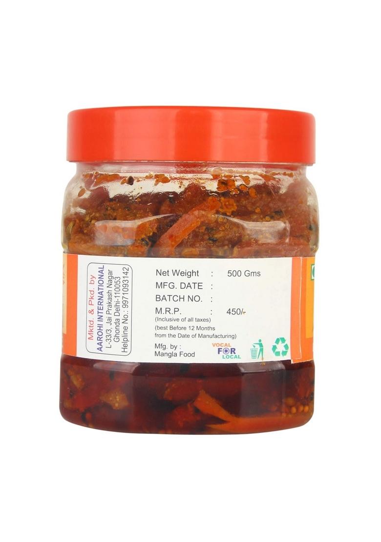 Aarohi Combo Of Homemade Simple And Delicious Pure Carrot Pickle 400 Gram Mango Taste Generation Pack Of2