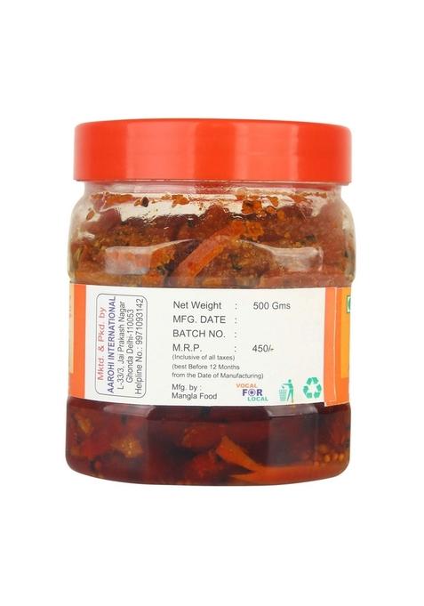 Aarohi Combo Of Homemade Simple And Delicious Pure Carrot Pickle 400 Gram Mango Taste Generation Pack Of2