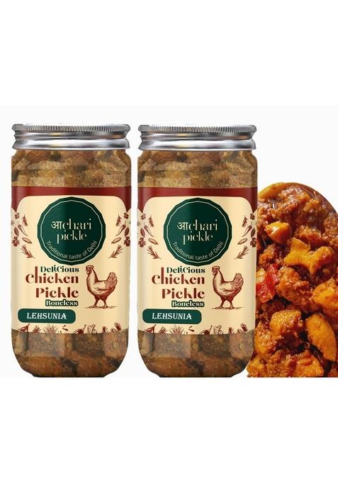 Achari Pickle Lehsunia Chicken Boneless Combo 400 Gm Non Veg