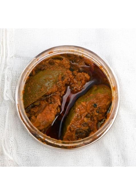 Rajasthani Swaad Dry Mango Pickle Kachi Keri Home Made Masala Coated Aam Ka Khatta Achar Less Oil 2 Jar Of 400 Gram Each