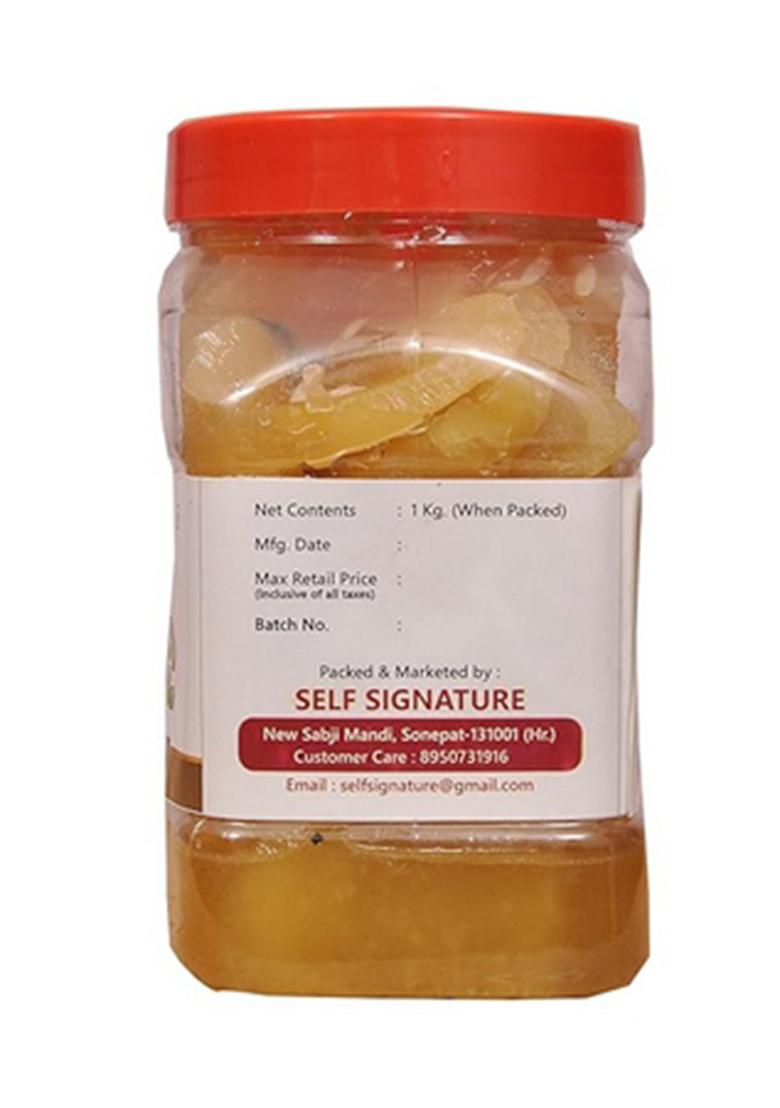 Self Signature Combo Of Homemade Fresh Natural Organic Sweet Bel Murabba And Bamboo Bans Ka Morabba 900 Gram Each Pack 2