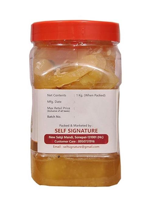 Self Signature Combo Of Homemade Fresh Natural Organic Sweet Bel Murabba And Bamboo Bans Ka Morabba 900 Gram Each Pack 2