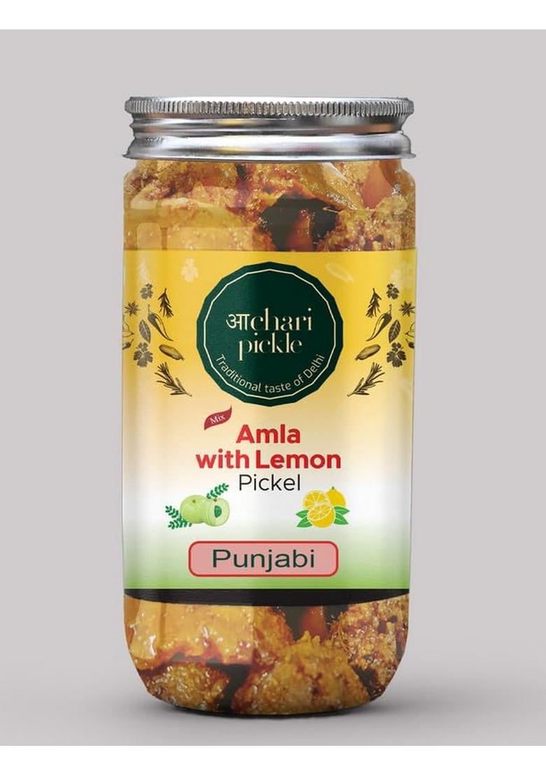 Achari Pickles Amla With Lemon Mix Pickle Punjabi 400 Gm Ghar Ka Achar