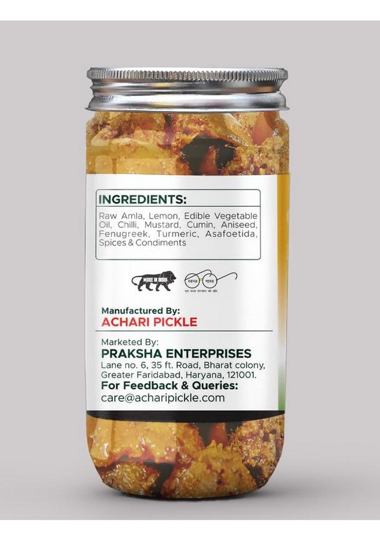 Achari Pickles Amla With Lemon Mix Pickle Punjabi 400 Gm Ghar Ka Achar