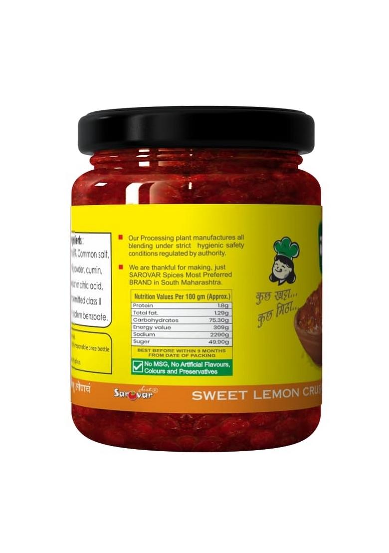 Just Sarovar Sweet Lemon Crush Pickle No Artificial Flavours 1 Kg