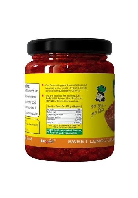 Just Sarovar Sweet Lemon Crush Pickle No Artificial Flavours 1 Kg